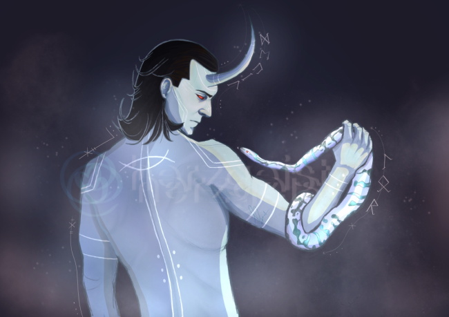 Marvel Loki - 'Serpent of Winter' Print